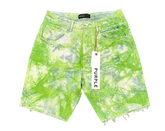Purple Brand Camo Tie Dye Monogram Shorts Green